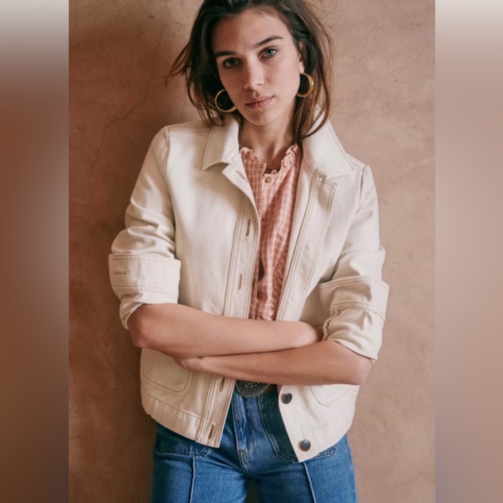 Sezane Anila denim jacket, NWT, size 46